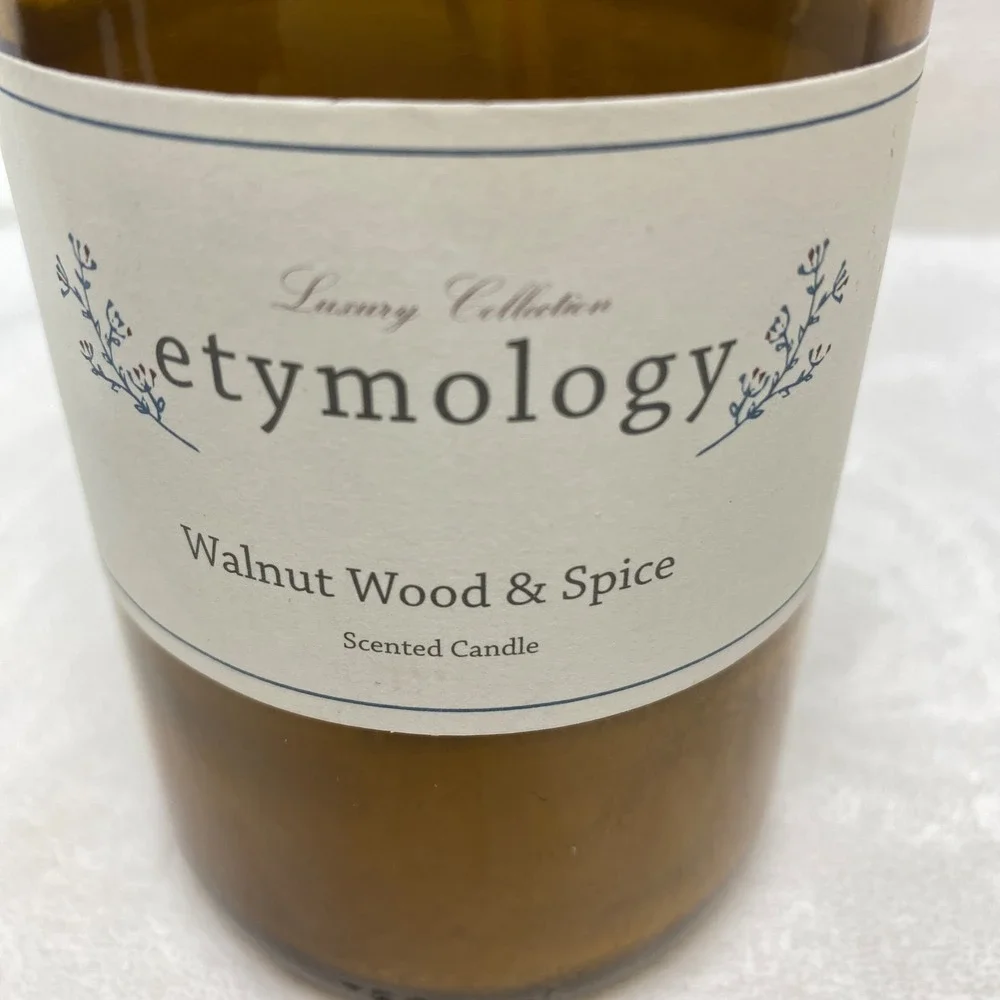 Etymology Scented Candle Walnut Wood Spice‎ Mosaic Bath & Spa New York